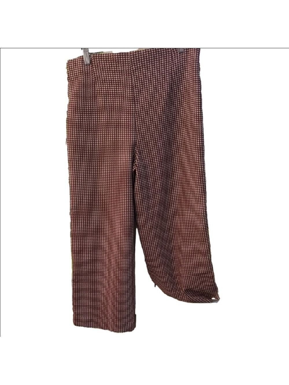 Jules & Leopold Brown Houndstooth Checkered Chinos - Picture 3 of 7